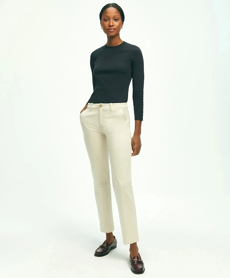 Cotton Long Sleeved Crewneck Top
