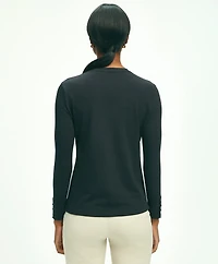 Cotton Long Sleeved Crewneck Top