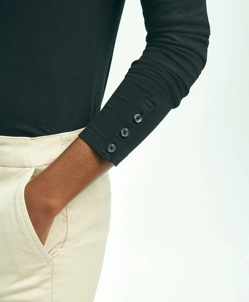 Cotton Long Sleeved Crewneck Top
