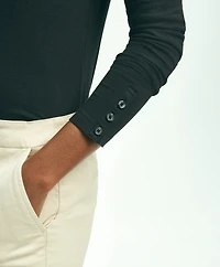 Cotton Long Sleeved Crewneck Top