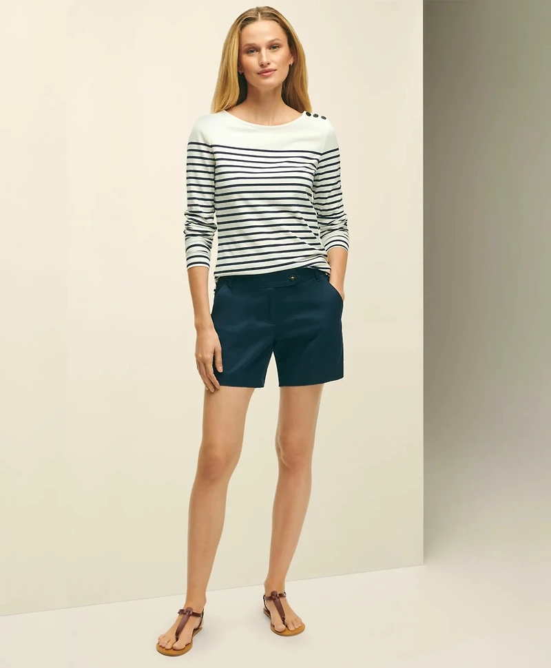 Stretch Cotton Twill Shorts