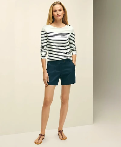 Stretch Cotton Twill Shorts