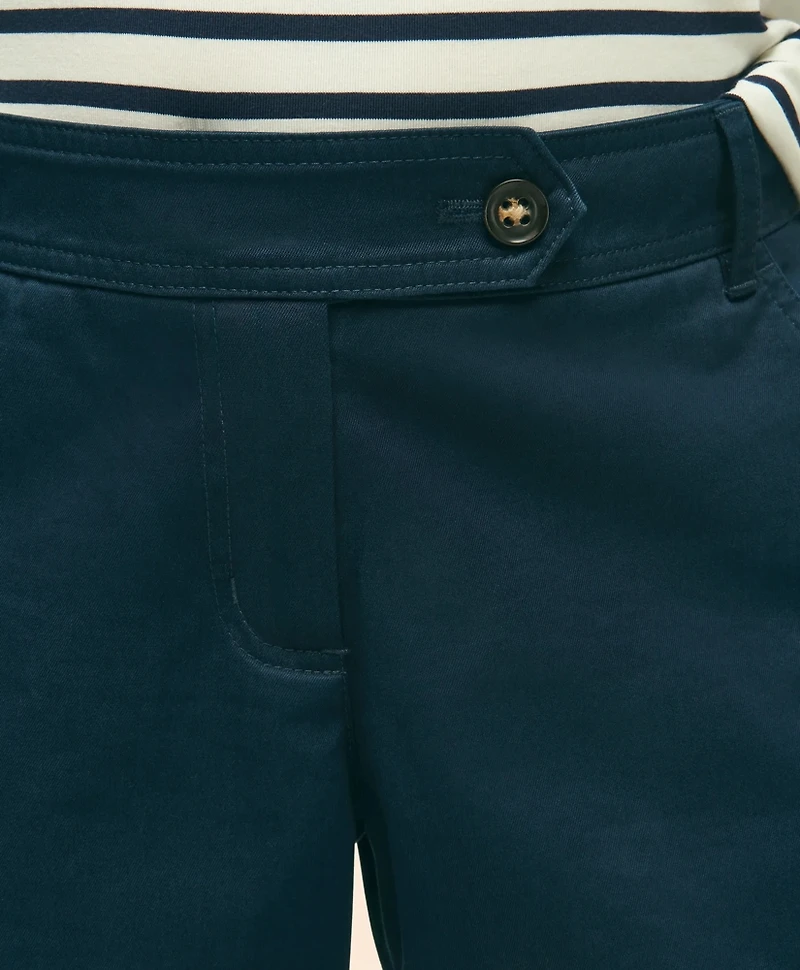 Stretch Cotton Twill Shorts