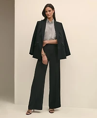 Easy Fit, Elastic Back Crepe Wide-Leg Pants