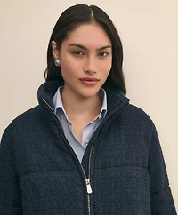Tweed Short Puffer Jacket