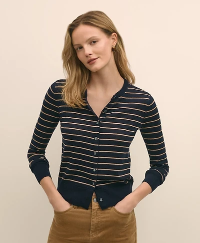 Merino Wool Striped Cardigan
