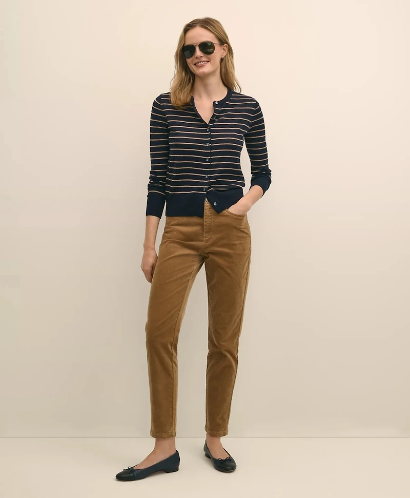Merino Wool Striped Cardigan