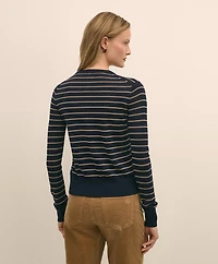 Merino Wool Striped Cardigan