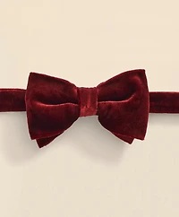 Formal Silk Blend Velvet Bow Tie