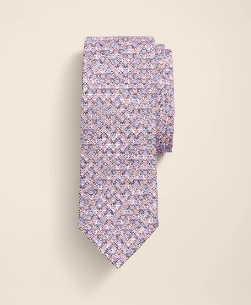 Silk Bit Link Motif Tie
