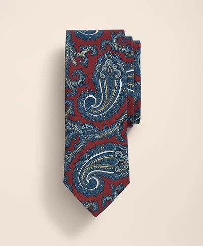 Silk-Cotton Paisley Tie