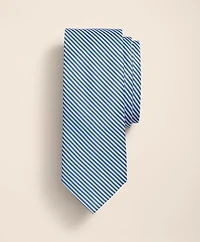 Silk Seersucker Striped Tie