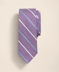 Silk-Linen Striped Tie