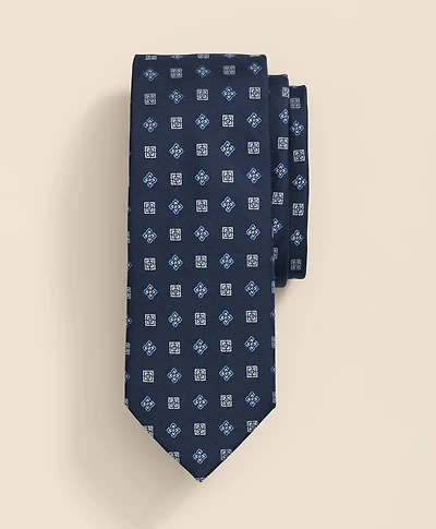Silk Alternating Four-Petal Flower Tie