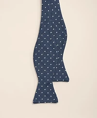 Silk-Linen Mini Dot Bow Tie