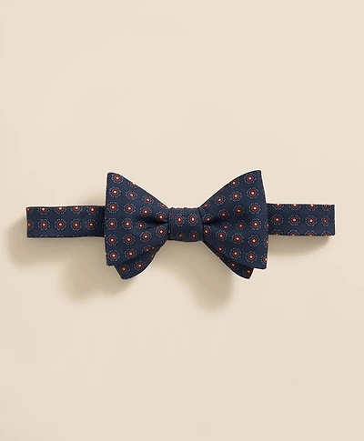Floral Motif Silk Bow Tie