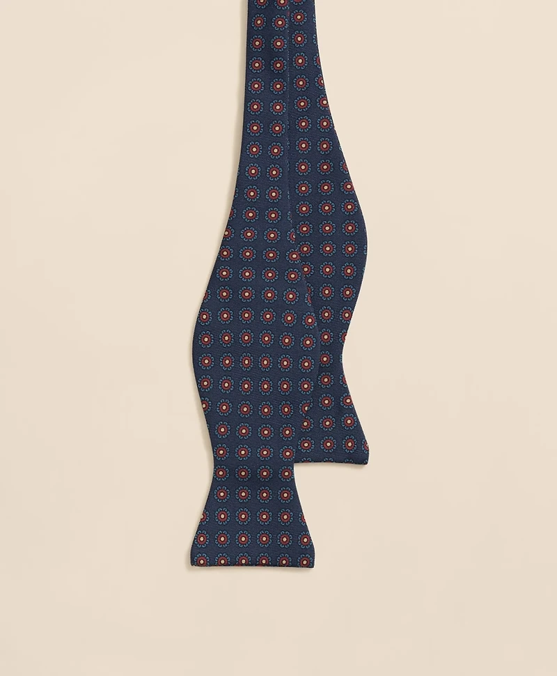 Floral Motif Silk Bow Tie