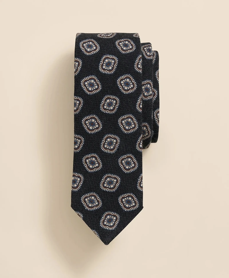 Wool-Silk Large Medallion Tie