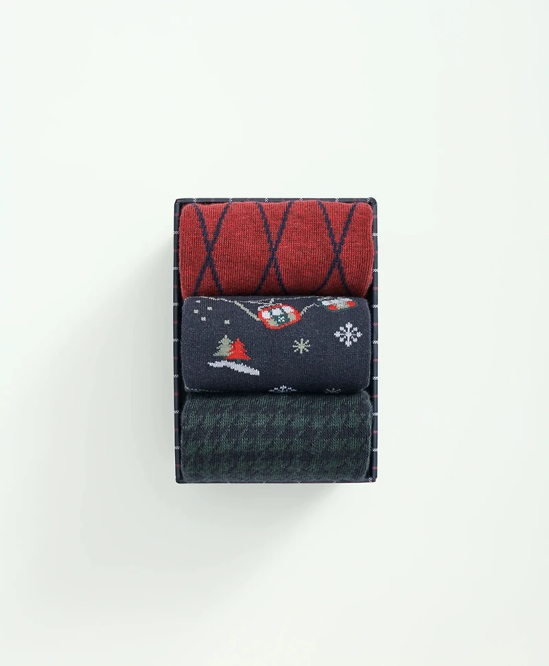 Stretch Cotton Holiday Novelty 3-Pack Gift Box