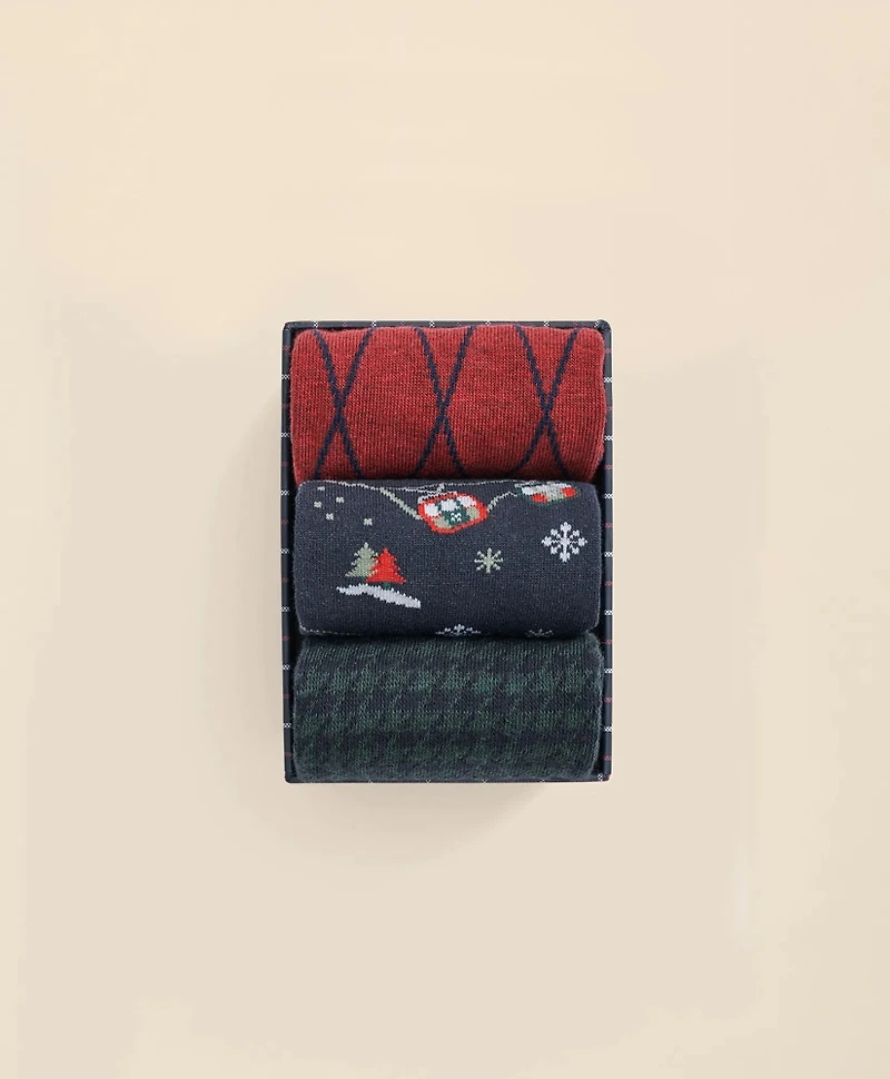 Stretch Cotton Holiday Novelty 3-Pack Gift Box