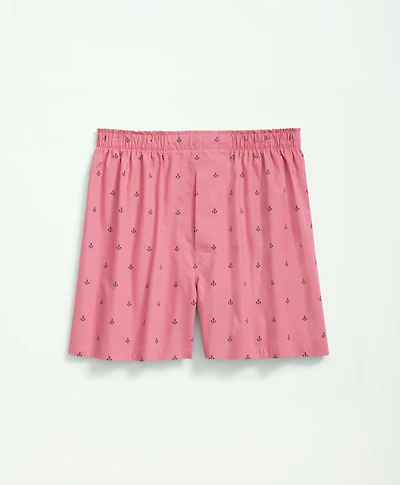 Cotton Broadcloth Anchor Print Boxers