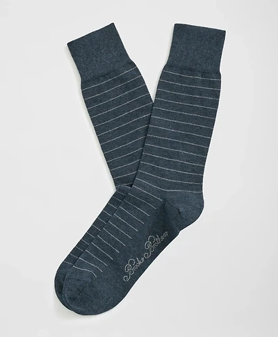 Cotton Blend Striped Socks