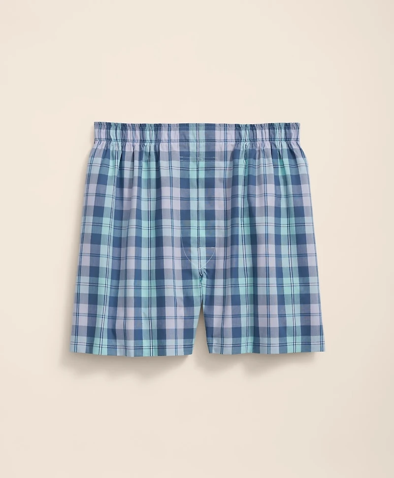 Cotton Broadcloth Bold Plaid Boxers