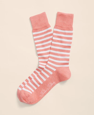 Cotton Blend Marled Striped Socks
