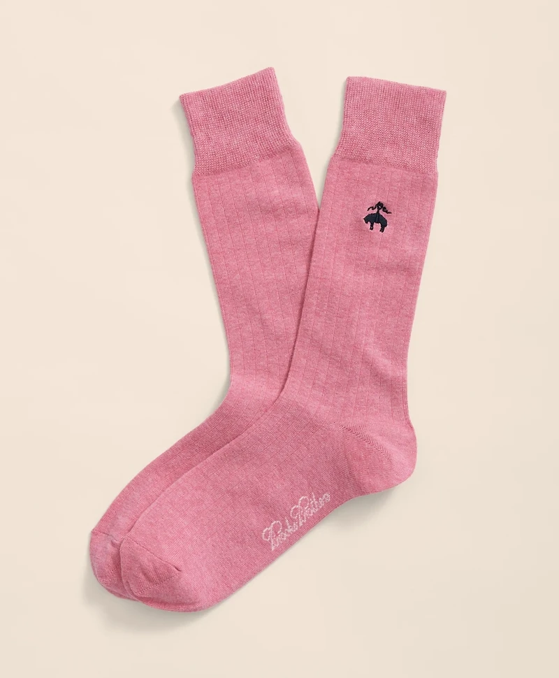 Cotton Blend Ribbed Socks with Embroidered Golden Fleece<sup>®</sup>