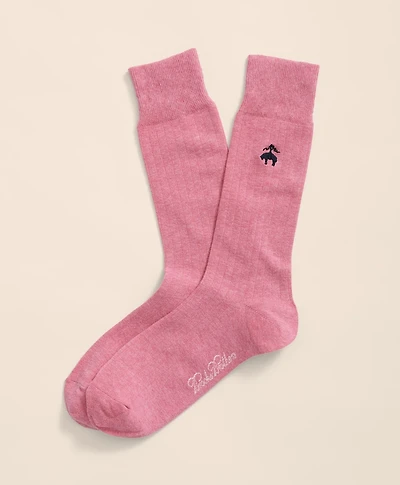 Cotton Blend Ribbed Socks with Embroidered Golden Fleece<sup>®</sup>