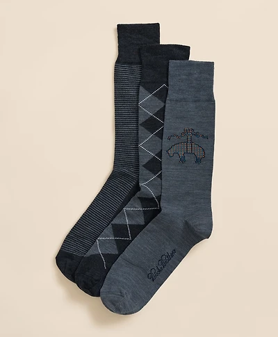 Wool-Blend Socks Patterned Gift Box