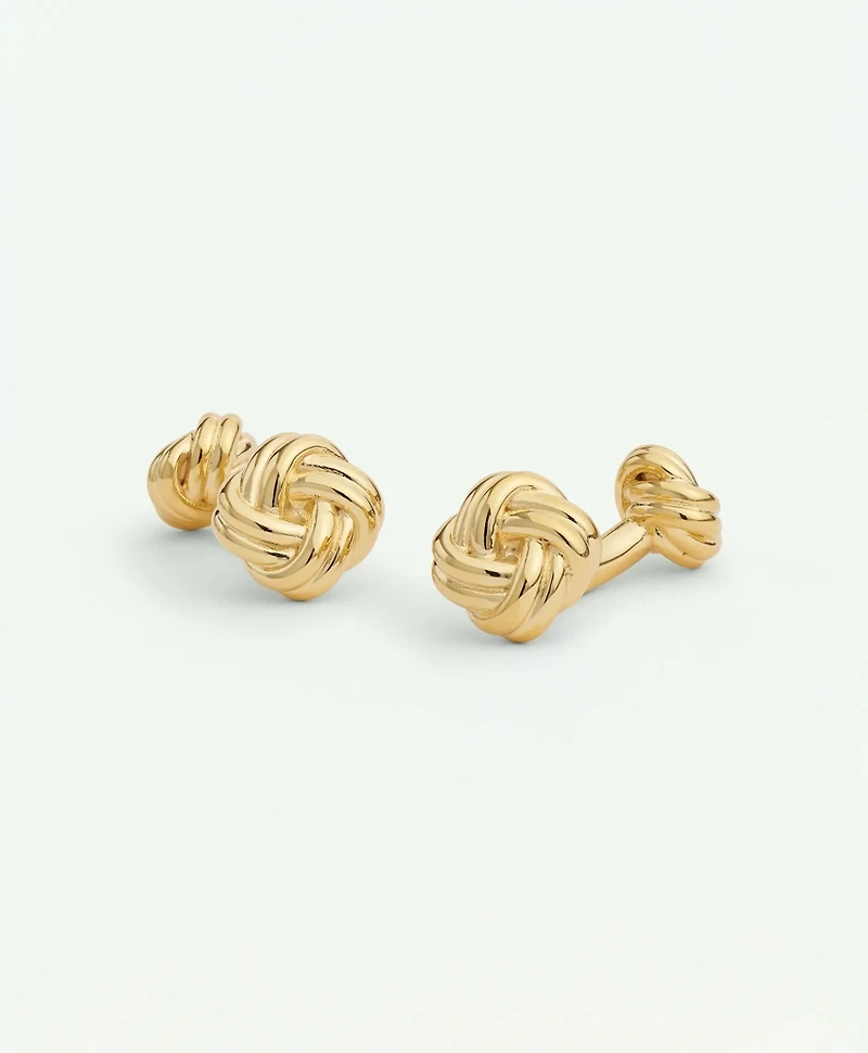 Sterling Silver Gold-Plated Knot Cufflinks