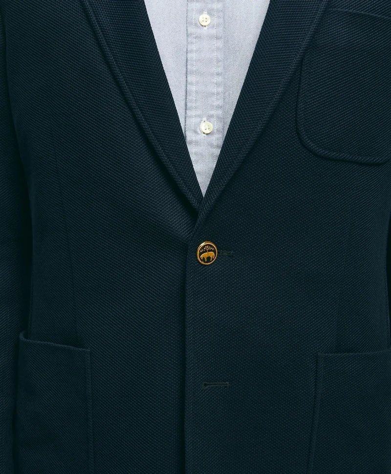 Classic Fit Cotton Pique Knit 1818 Blazer