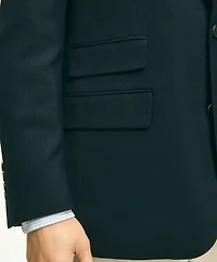 Classic Fit Stretch Wool Hopsack Blazer