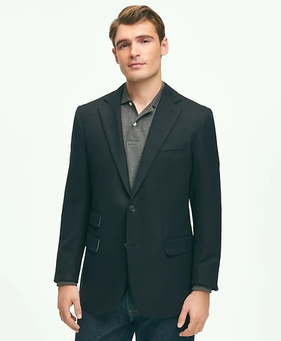 Slim Fit Stretch Wool Hopsack Blazer