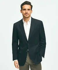 Traditional Fit Stretch Wool Hopsack Blazer