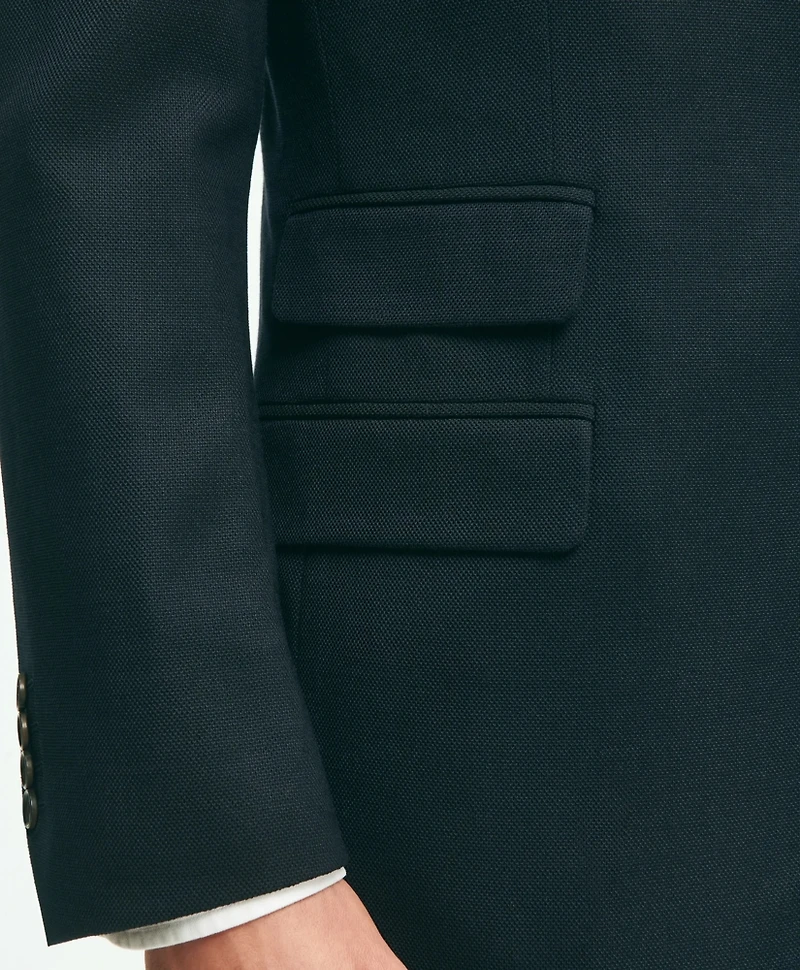 Traditional Fit Stretch Wool Hopsack Blazer