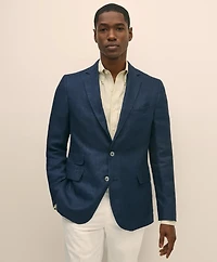 Classic Fit Linen Sport Coat Herringbone