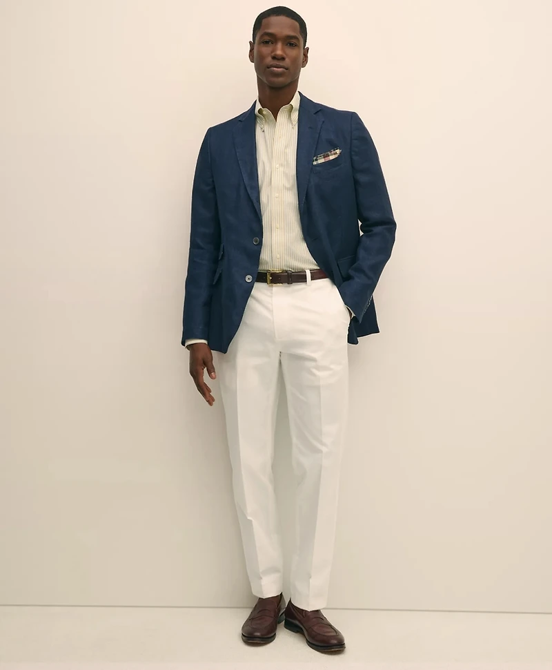 Classic Fit Linen Sport Coat Herringbone