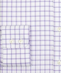 Stretch Regent Regular-Fit Dress Shirt, Non-Iron Twill Button-Down Collar Grid Check