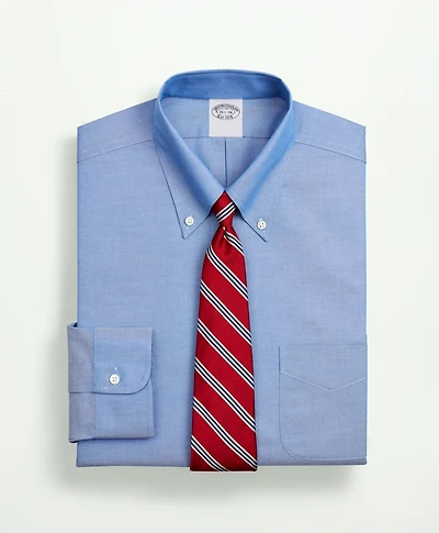 Stretch Supima<sup>®</sup> Cotton Non-Iron Pinpoint Oxford Button-Down Collar Dress Shirt