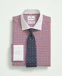 Brooks Brothers X Thomas Mason<sup>®</sup> Cotton Poplin English Collar, Check Dress Shirt