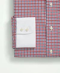 Brooks Brothers X Thomas Mason<sup>®</sup> Cotton Poplin English Collar, Check Dress Shirt