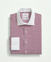 Brooks Brothers X Thomas Mason<sup>®</sup> Cotton Poplin English Collar, Check Dress Shirt