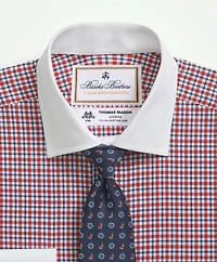 Brooks Brothers X Thomas Mason<sup>®</sup> Cotton Poplin English Collar, Check Dress Shirt