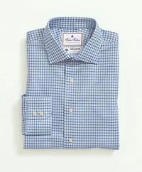 Brooks Brothers X Thomas Mason<sup>®</sup> Cotton Poplin English Collar, Check Dress Shirt