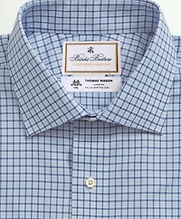 Brooks Brothers X Thomas Mason<sup>®</sup> Cotton Poplin English Collar, Check Dress Shirt