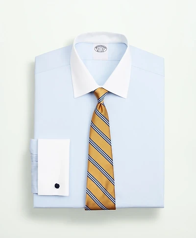 Stretch Supima<sup>®</sup> Cotton Non-Iron Pinpoint Oxford Contrast Ainsley Collar Dress Shirt