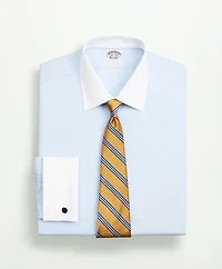 Stretch Supima<sup>®</sup> Cotton Non-Iron Pinpoint Oxford Contrast Ainsley Collar Dress Shirt