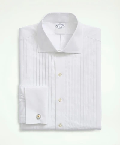 Stretch Cotton Broadcloth English Collar, 10-Pleat Tuxedo Shirt